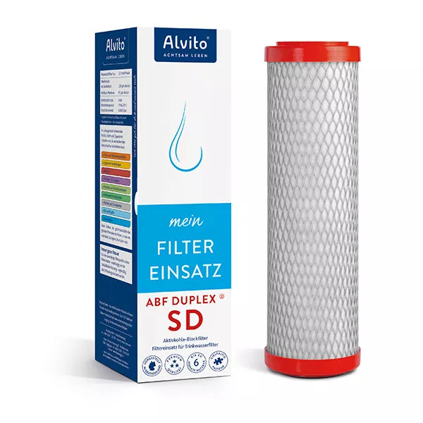 Alvito Filtereinsatz ABF Duplex SD Aktivkohle-Blockfilter & Membran - rot