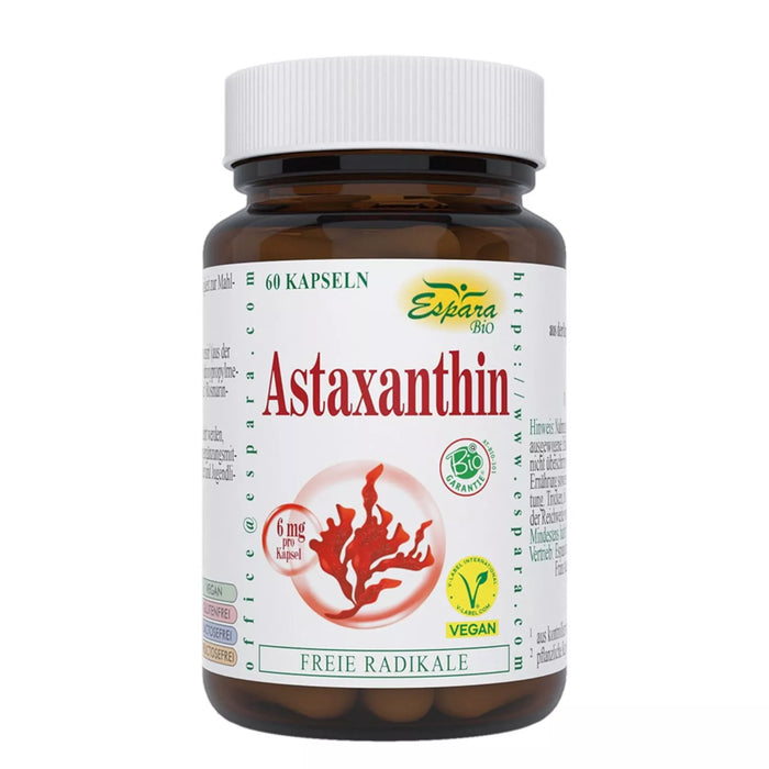 Astaxanthin Haematococcus pluvialis 60 Kapseln 6 mg