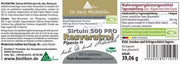 Etikett Biotikon Resveratrol Sirtuin 500 PRO