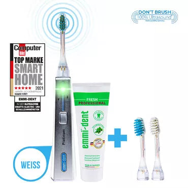 Ultraschallzahnbürste emmi-dent Platinum Starter-Set - Weiss