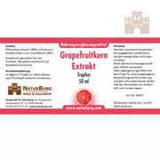 Etikett NaturBurg Grapefruitkernextrakt Tropfen