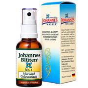 Johannes-Blüte Nr. 1 Mut und Gelassenheit alkoholfreie Blütenessenz 50 ml Spray mit Originalverpackung
