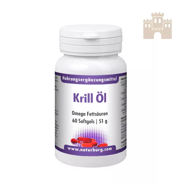 Krillöl 60 Kapseln Hochdosiert – Antarktisches Krillöl mit Omega-3 EPA DHA