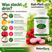 Kuh-Perli aktiv mit Kolostrum, Vitamin C, Zink, Rutin, Thymian und Himbeerextrakt