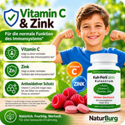 Kuh-Perli aktiv mit Vitamin C und Zink für eine normale Funktion des Immunsystems