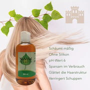 Finnisches Birkenteer Shampoo, Birkenöl und Birkencreme bei Schuppenflechte