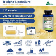 R-Alpha-Liponsäure vegan 120 Kapseln in lichtgeschützter Schraubdose