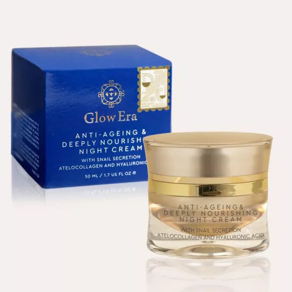Glow Era Anti-Aging & Tief nährende Nachtcreme mit Schneckenschleim 50 ml