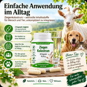 NaturBurg Ziegenkolostrum 30 Kapseln – einfache Anwendung im Alltag mit Kapseln und Wasser für Mensch und Tier