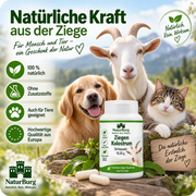 NaturBurg Ziegenkolostrum 30 Kapseln mit Ziege, Hund und Katze – natürliche Kraft aus Ziegenkolostrum für Mensch und Tier